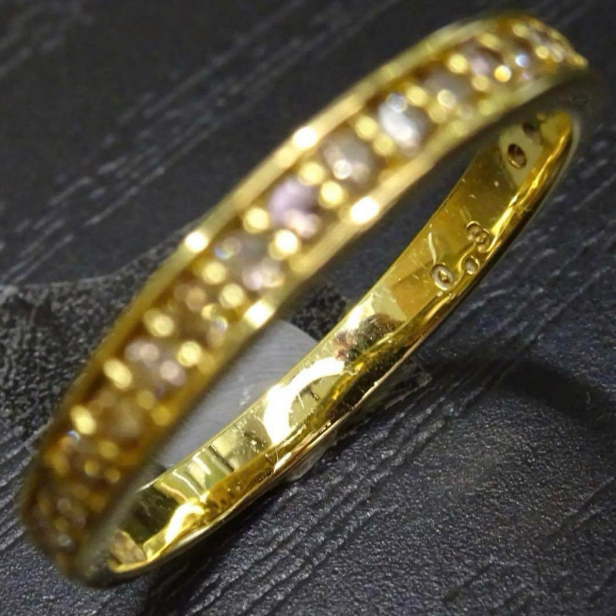 18金 K18 ゴールド GOLD 750 天然ダイヤモンド0.3ct ハーフエタニティ 
