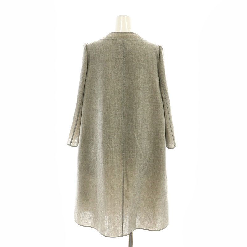 フォクシー FOXEY セレモニーコート スプリング ロング 38 グレー /AT