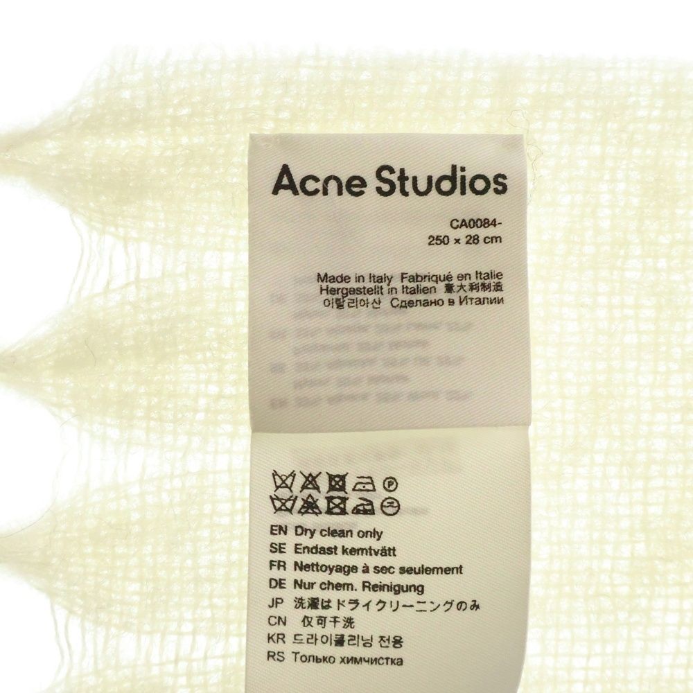 Acne Studios アクネ ストゥディオズ モヘア混 フリンジ ウールチェックスカーフ マフラー マルチ CA0084 KIN-KAAI_COM