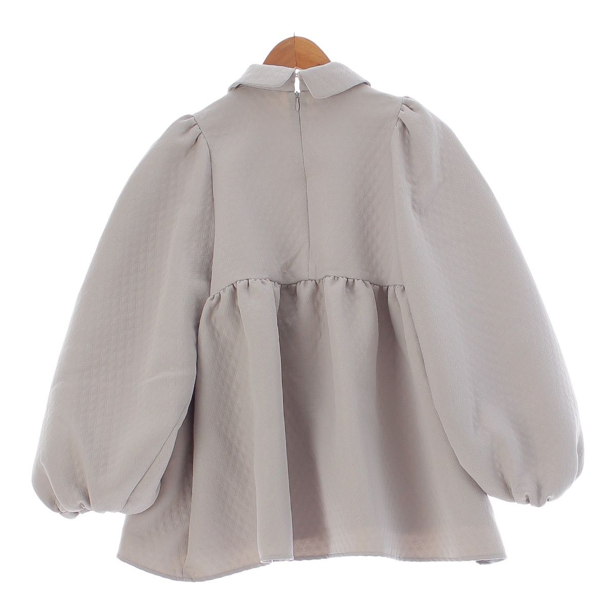 yori キルトライクボリュームブラウスグレー