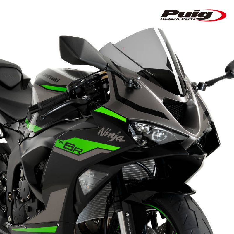 える様 Puig 21831H Z-RACING SCREEN [SMOKE] Kawasaki ZX-6R (24) プーチ