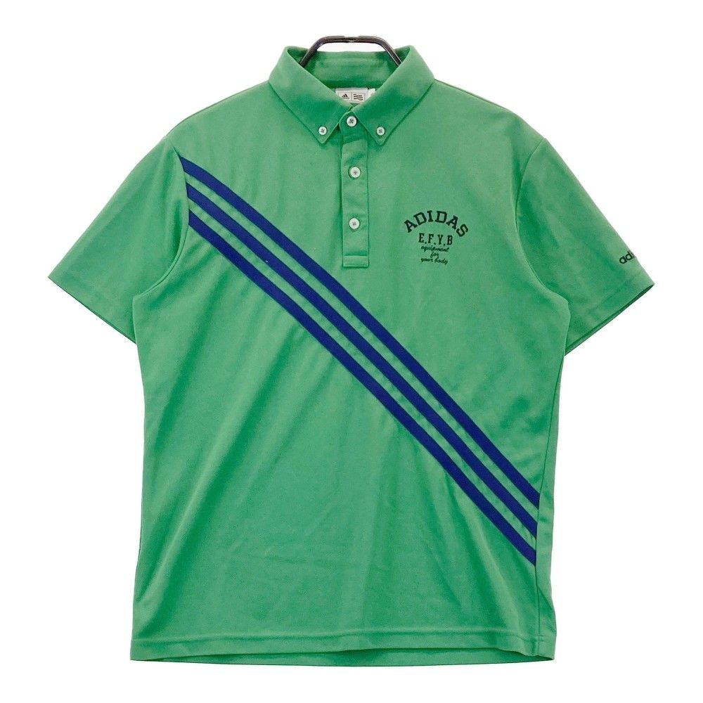 サイズ：L ADIDAS GOLF アディダスゴルフ  半袖ポロシャツ ボタンダウン  グリーン系 [240101291160]# ゴルフウェア メンズ ストスト