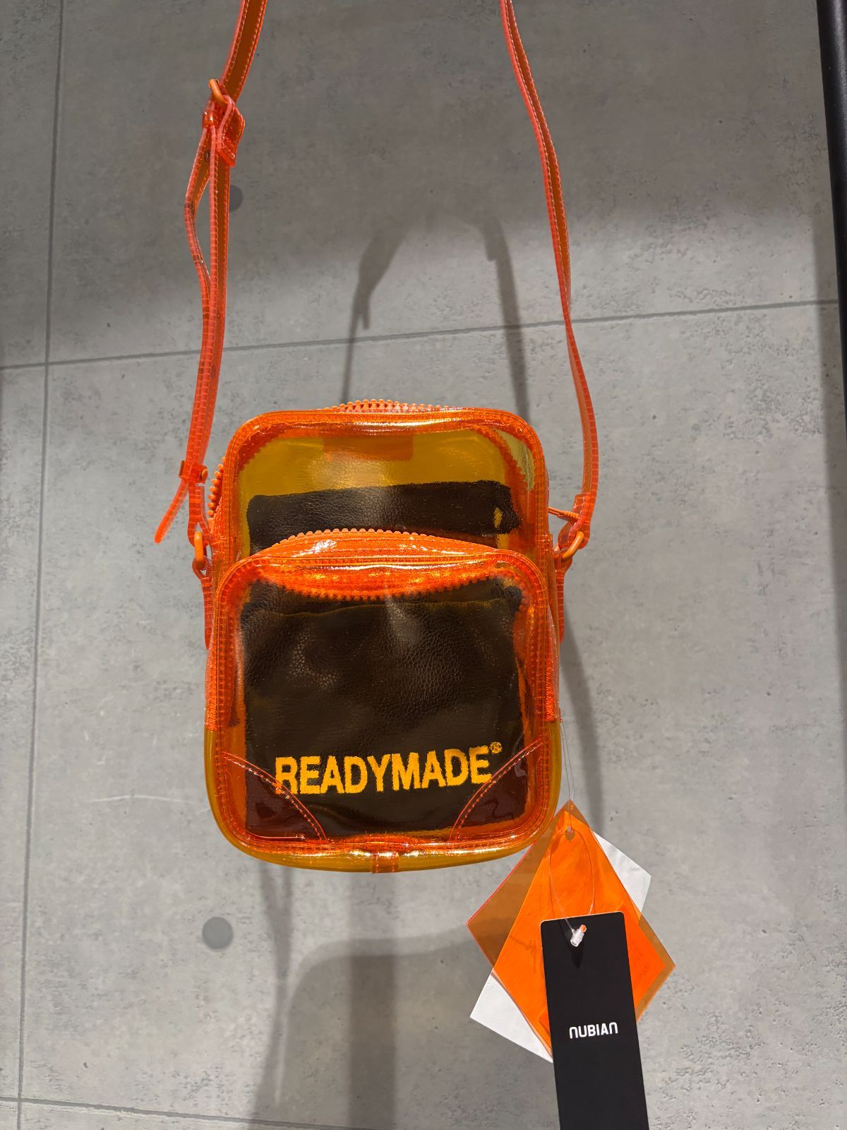 READYMADE｜レディメイド スモールショルダーバッグ オレンジ クリア 