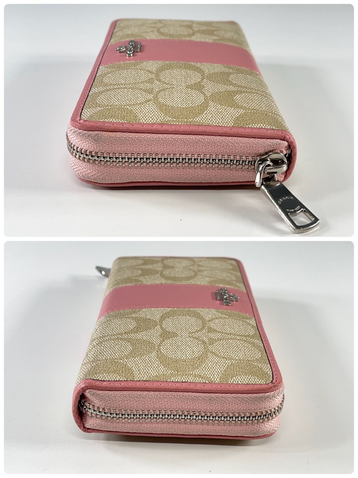 ⭐️新品未使用品✨COACH ピンク 長財布 ☆美品 COACH コーチ シグネチャー 長財布 ピンク F52859