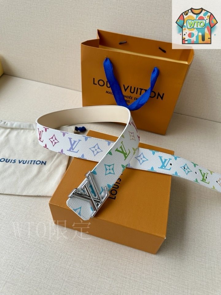 ルイヴィトン　リボン　ベルト LOUIS VUITTON ルイヴィトン ベルト LV 40mm リバーシブル