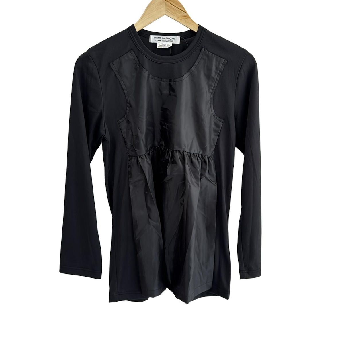 COMMEdesGARCONS COMMEdesGARCONS コムデギャルソンコムデギャルソン チュニック サイズM レディース - 黒 クルーネック|長袖|異素材