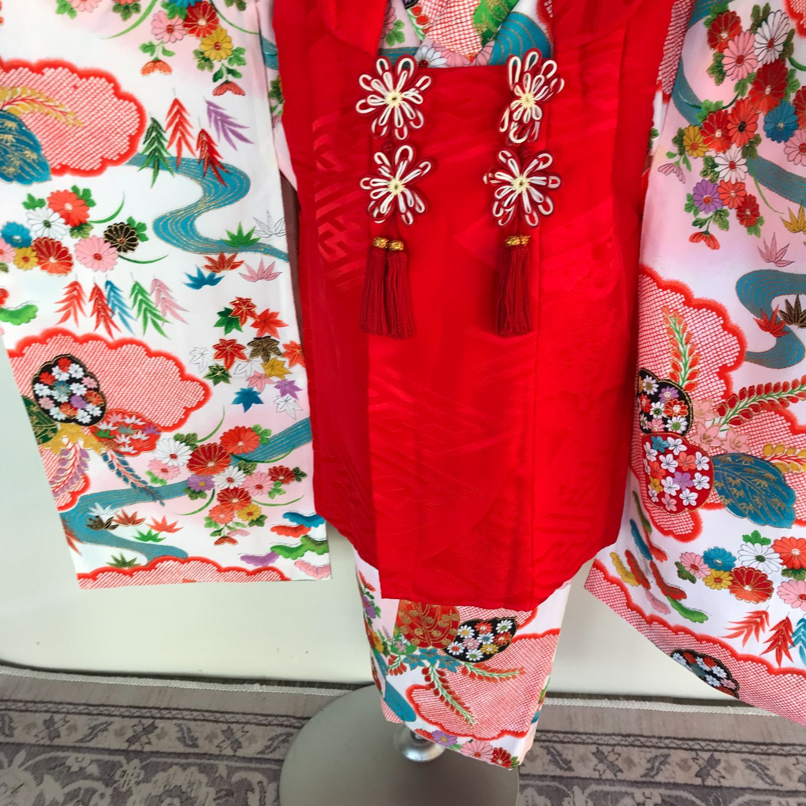 七五三3歳女の子着物 半襦袢 被布セット セミアンティーク ＃きもの猫田 T345 STEELWINDOWSANDDOORS_COM