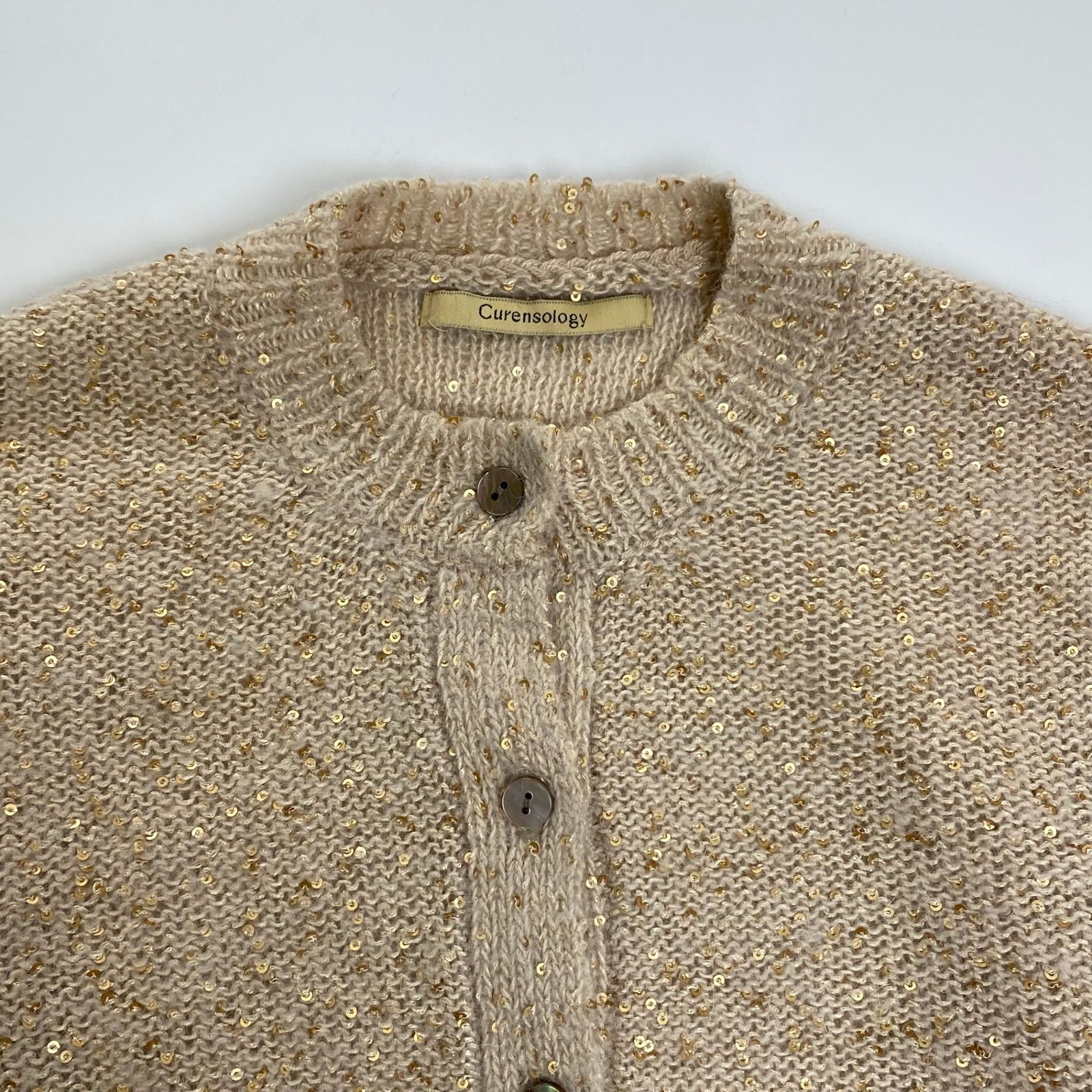 Curensology カレンソロジー / スパングルショートカーディガン 美品