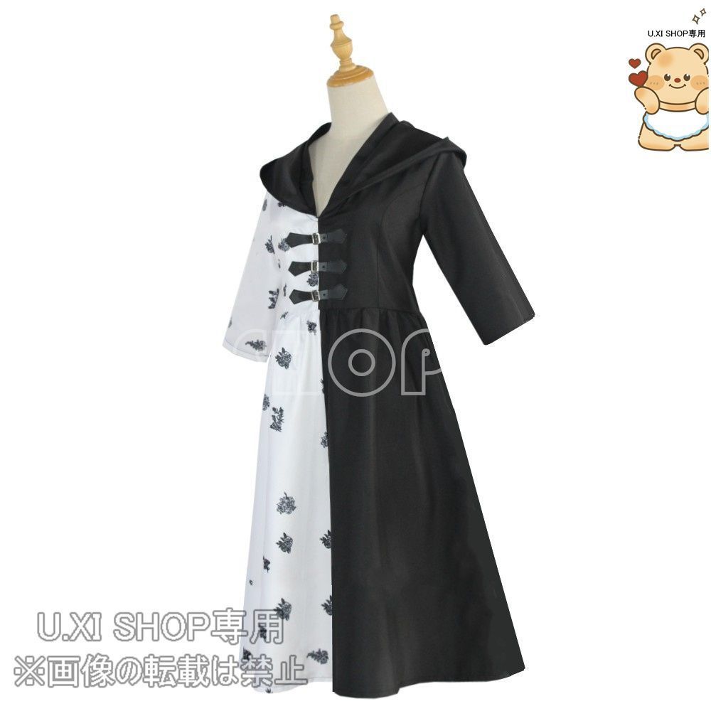 クルエラ仮装（コート、ワンピース、手袋）値下げ済 クルエラ コスプレ 仮装 衣装コートとワンピース