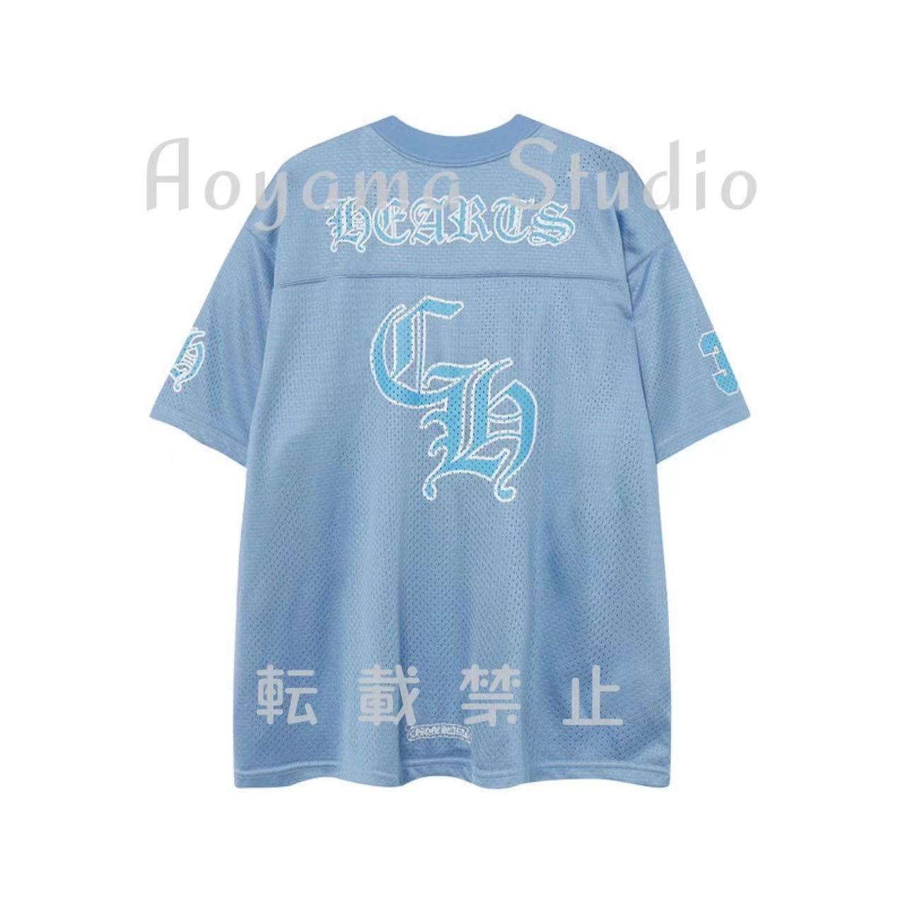 CHROME HEARTS クロムハーツ MESH WARM UP JERSEY TEE半袖TシャツCHプリントメッシュ男女兼用 ブルー - メルカリ