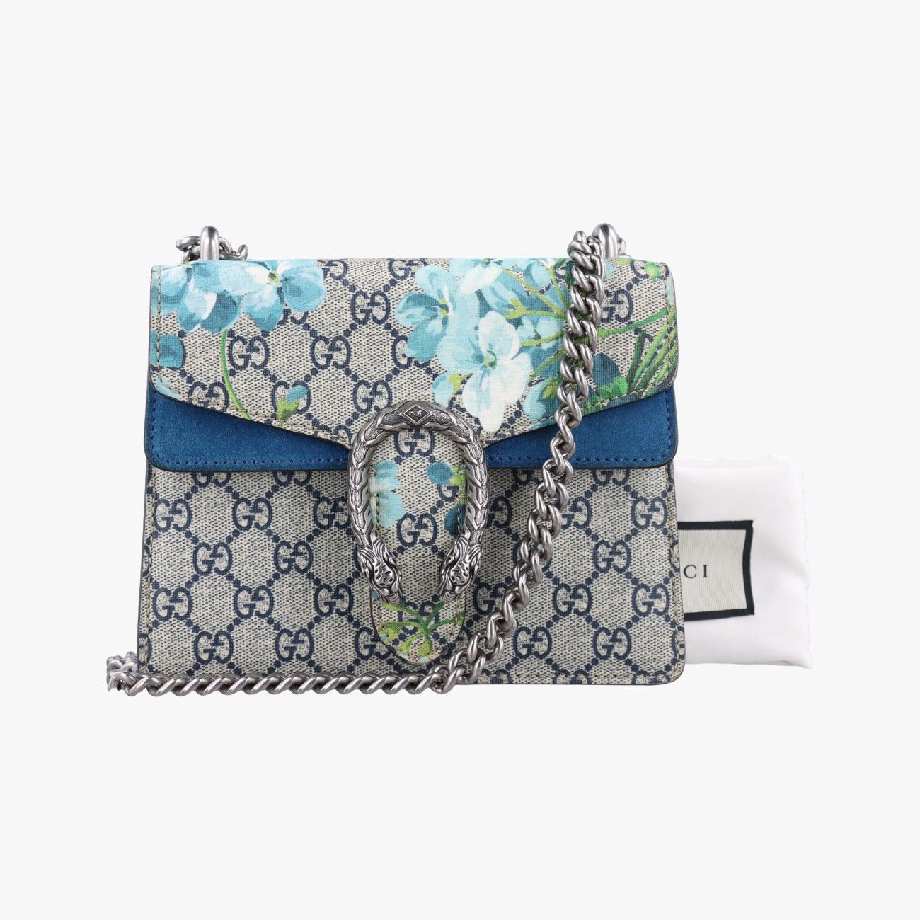 グッチGucciディオニュソス ベージュ×ブルー×マルチ PVCコーティングキャンバス × スエード 421970 H020958135