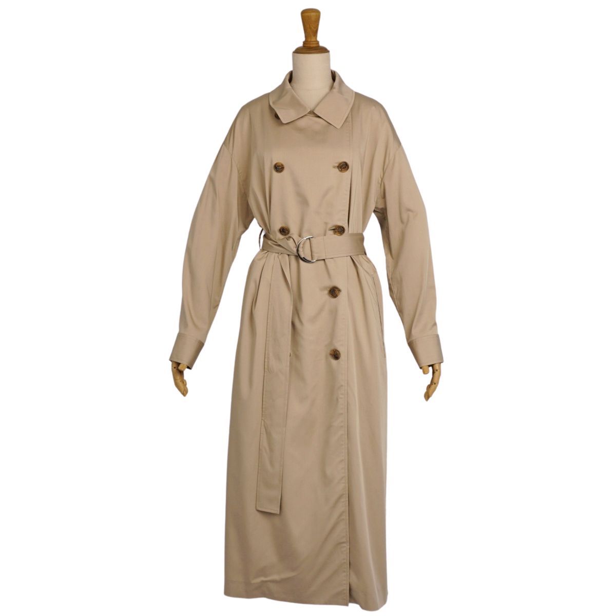 アクアスキュータムカシミアロングコート ベルト付き 未使用 アクアスキュータム Aquascutum ベルト付き ロングコート スプ