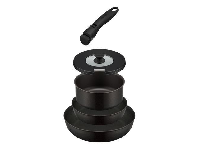 サーモス 取っ手のとれるフライパン 5点セット ブラック N