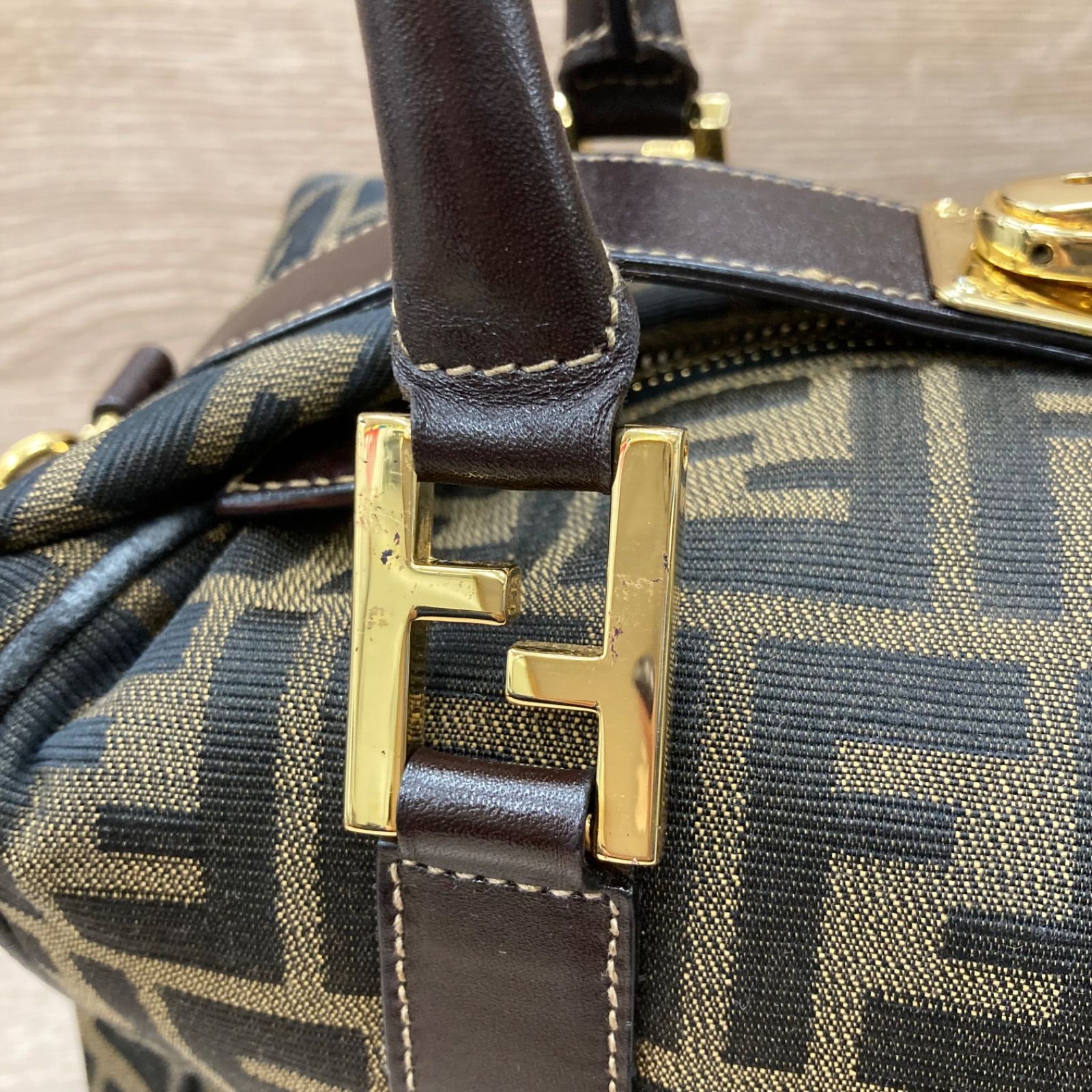FENDI フェンディ ズッカ柄 FFロゴ バニティ ハンドバックショルダー 