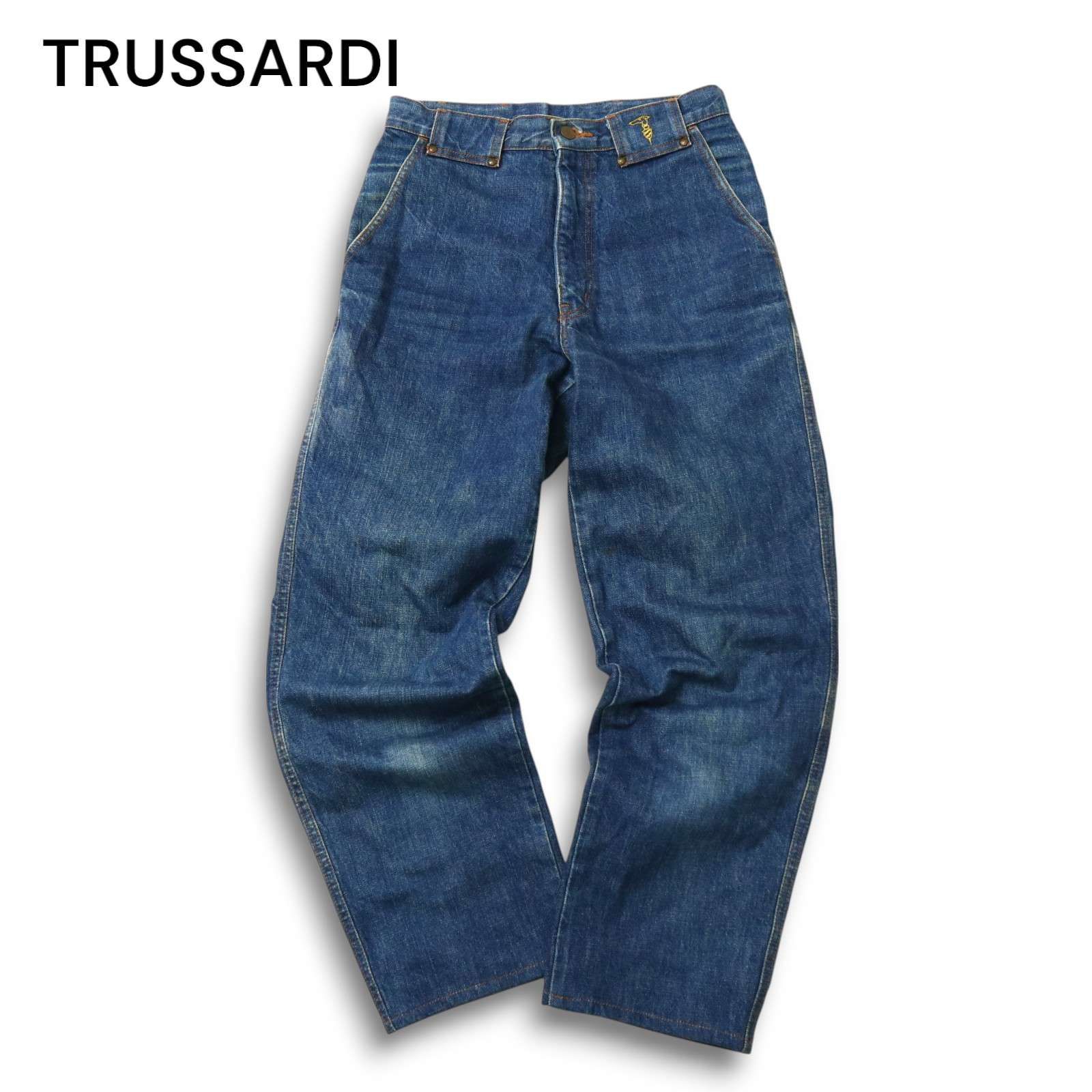 TRUSSARDI JEANS トラサルディ ジーンズ 通年 ロゴ刺繍☆ USED