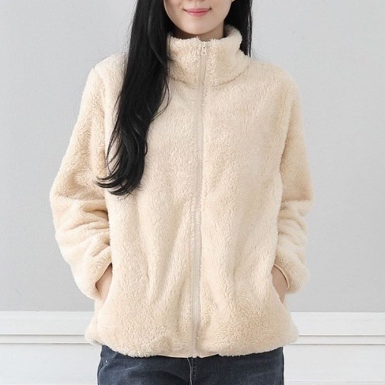 ふわふわ ボアジャケット フリースジャケット 軽量 暖かい 秋 冬