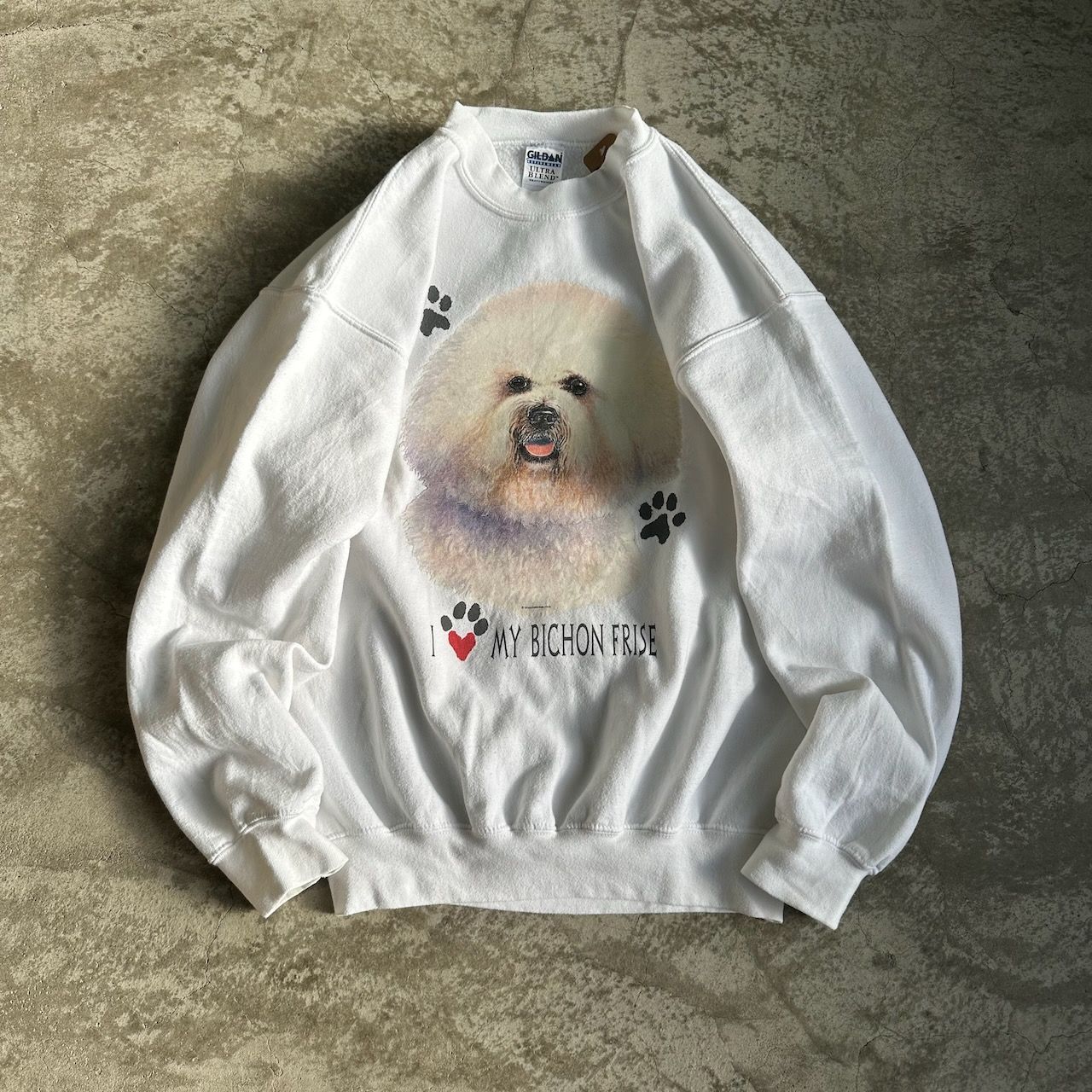ビションフリーゼ スウェット 犬 アニマル トレーナー ホワイト 白 M