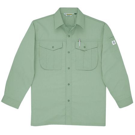 【新品・7営業日以内発送】4532484583480 ECO WORLD 5645 ナガソデシヤツ 色：グリーン サイズ：S【沖縄離島販売不可】