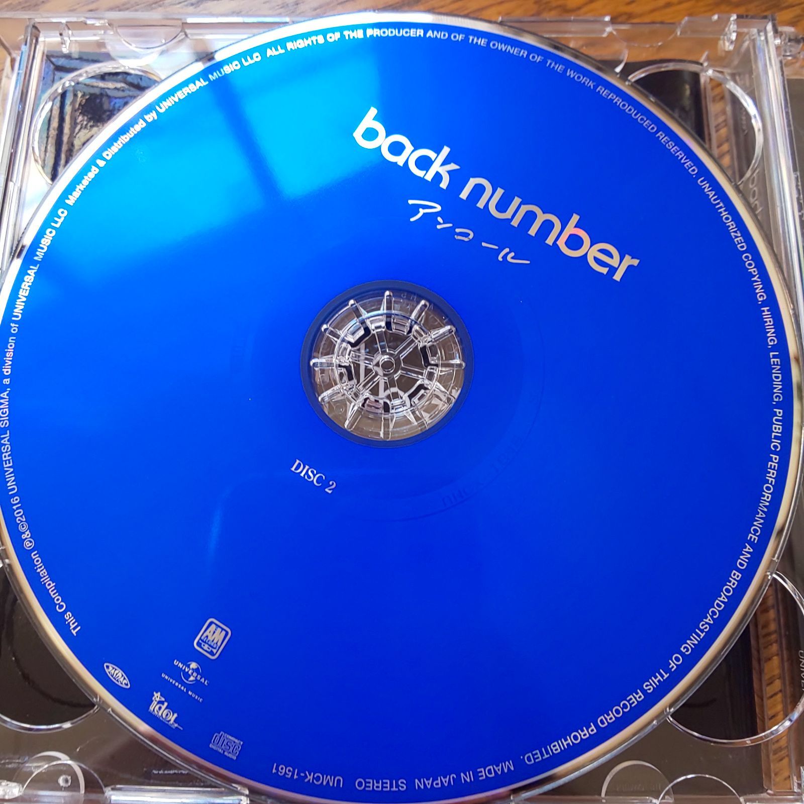 backnumber アンコール レコード 新品未開封