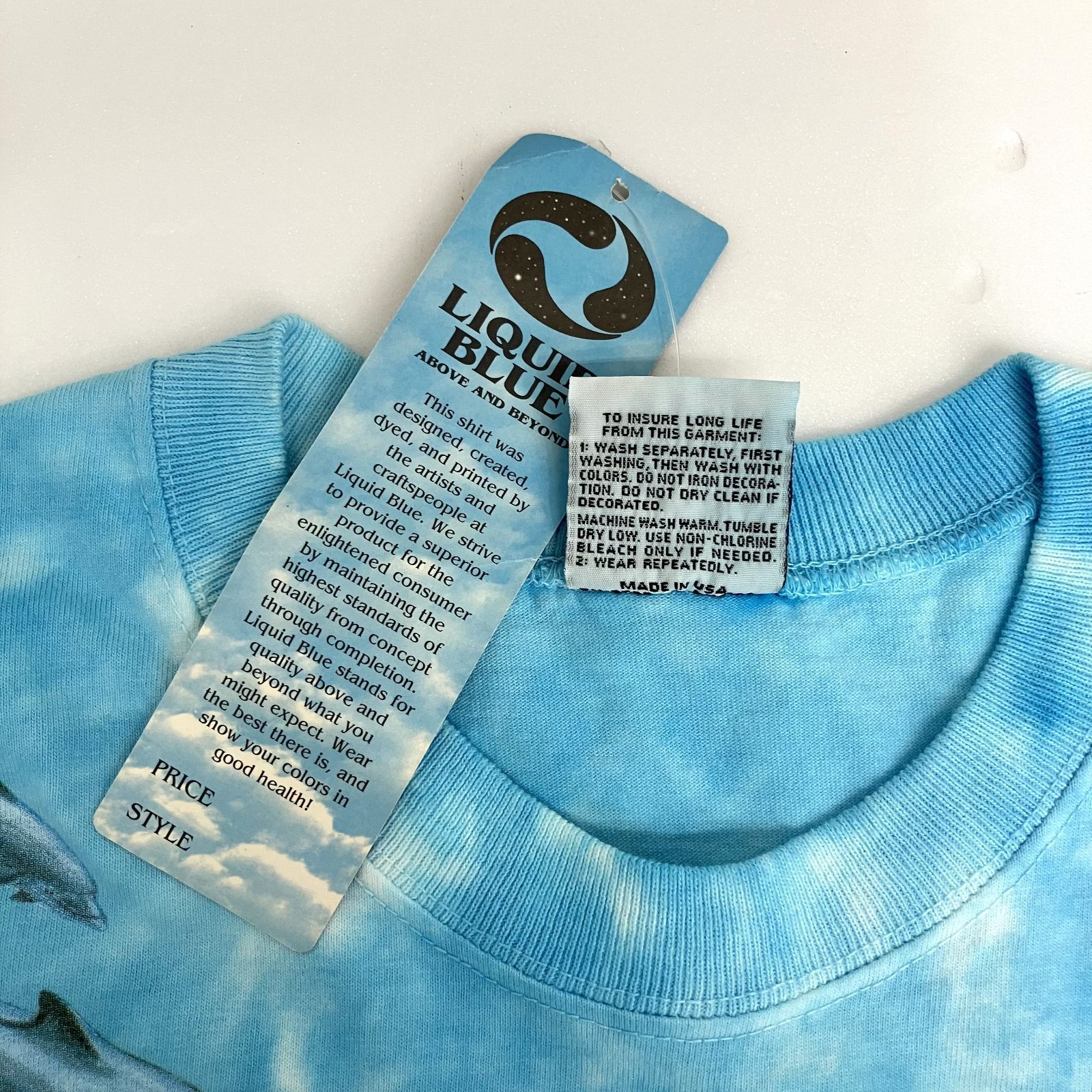 リキッドブルー 90s イルカ Tシャツ liquid blue コピーライト リキッドブルー 90s イルカ Tシャツ liquid blue コピーライト