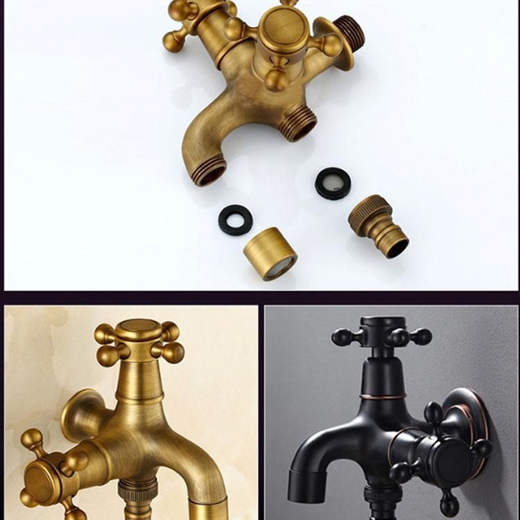 洗濯機用 蛇口 双口水栓 分岐 洗濯機用双口水栓 二股蛇口 2口水栓 マチルダ 分岐水栓 銅製 万能二口横水栓 洗濯機 表面処理 耐食性 二重水