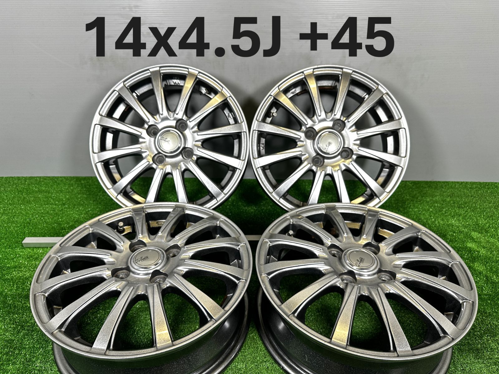 SIBILLA 4穴 PCD100 中古 送料無料☆14x4.5J アルミ 4本 +45 RZ 