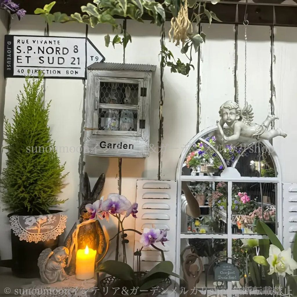 庭の装飾 GARDEN 4-7 庭 ヴィンテージ調 雑貨 ガーデンインテリア プランター 無垢材 お洒落 植木鉢 ガーデニング ガーデンオブジェ 壁用装飾 鉢植え ガーデン ガーデンオーナメント ガーデン雑貨 インテリア 壁掛け おしゃれ