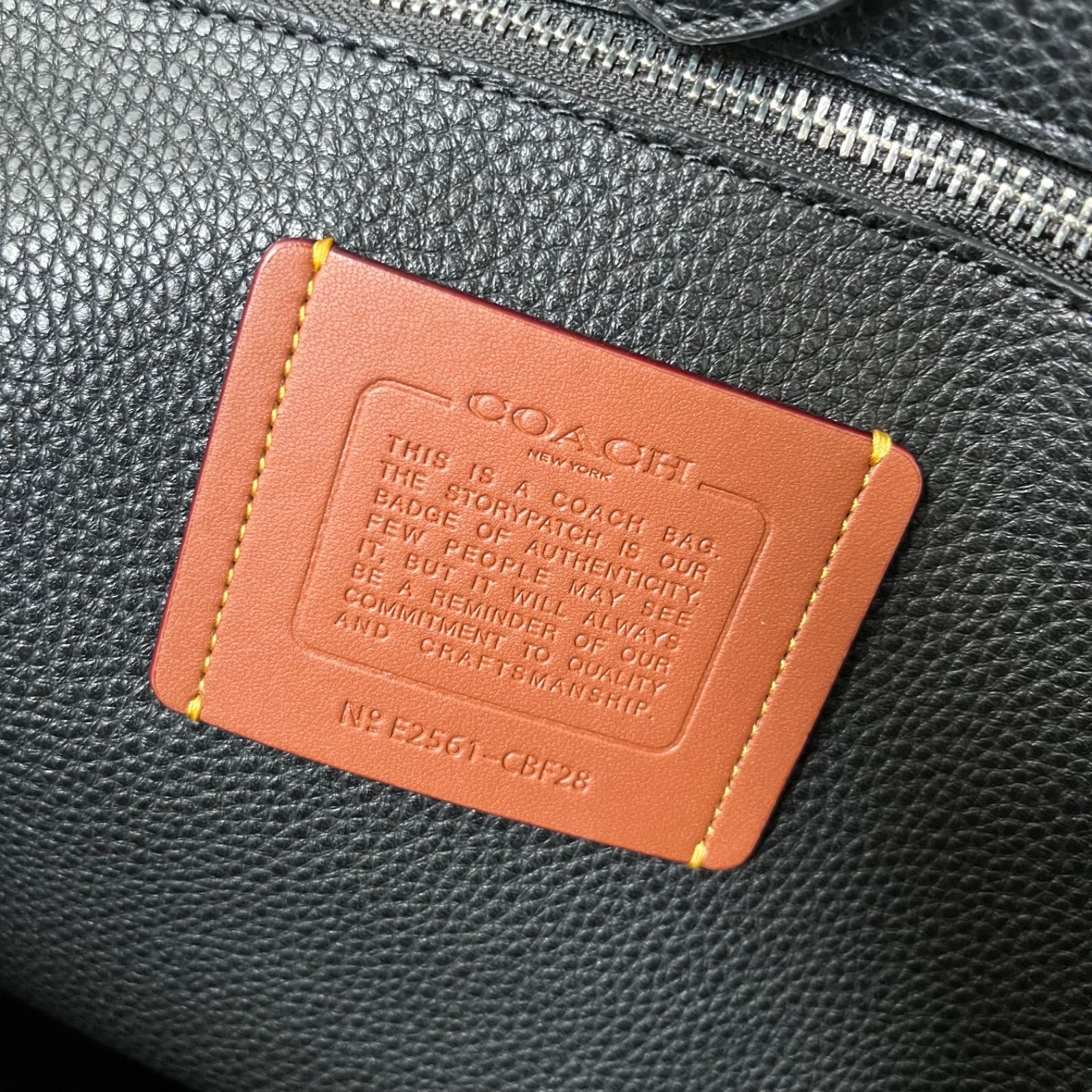 COACH コーチ リレートート ラブドレザー トートバッグ ブラック