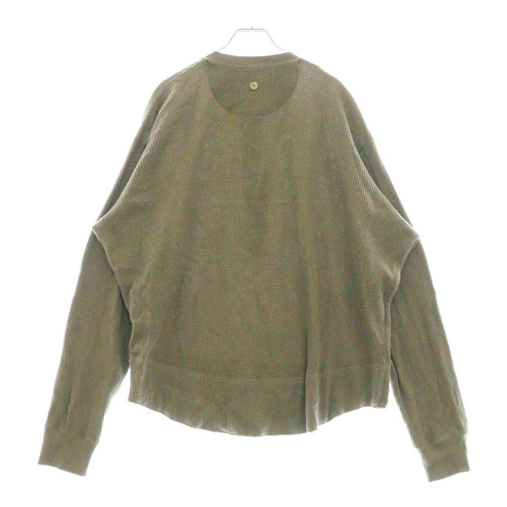 OMARAFRIDI ヘンリーネック 長袖 ワッフルニット Tシャツ 46 Omar Afridi (オマールアフリディ) 25SS OA-SS25-JER-101-02 WAFFLE