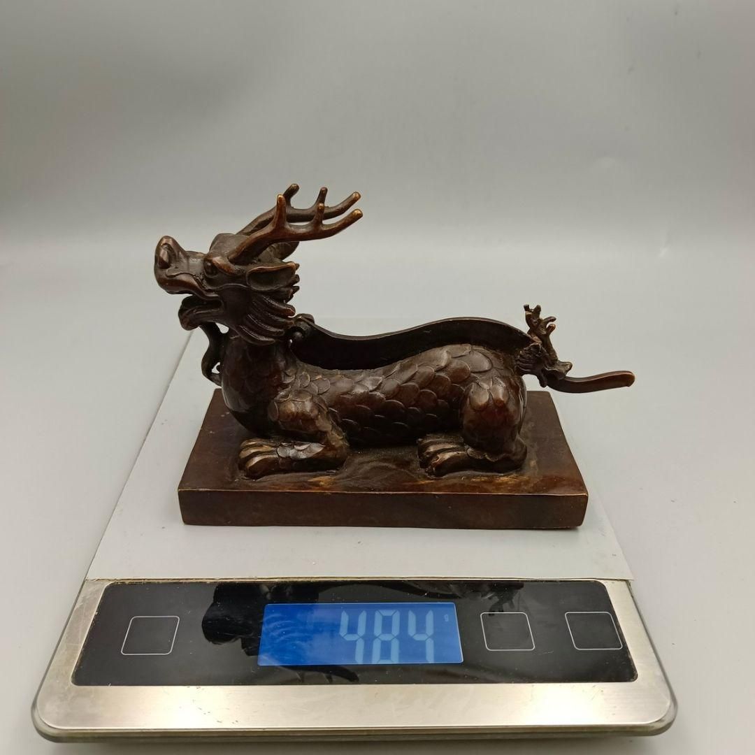 竜頭 押し切り 正義 化身 工芸品 美術品 置物 竜頭 押し切り 正義 化身 工芸品 美術品 置物