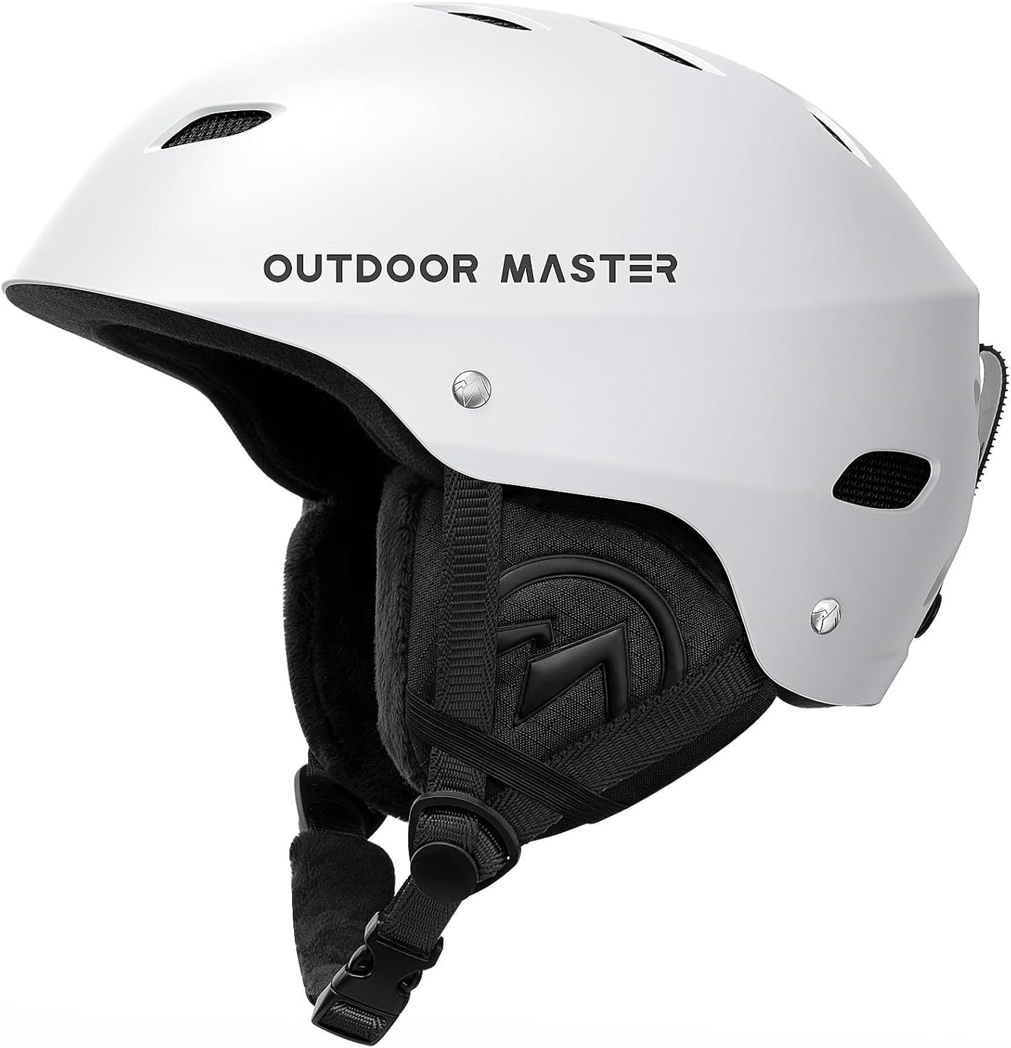 OutdoorMaster スキー用ヘルメット (White, Sサイズ48.76cm～52.07cm