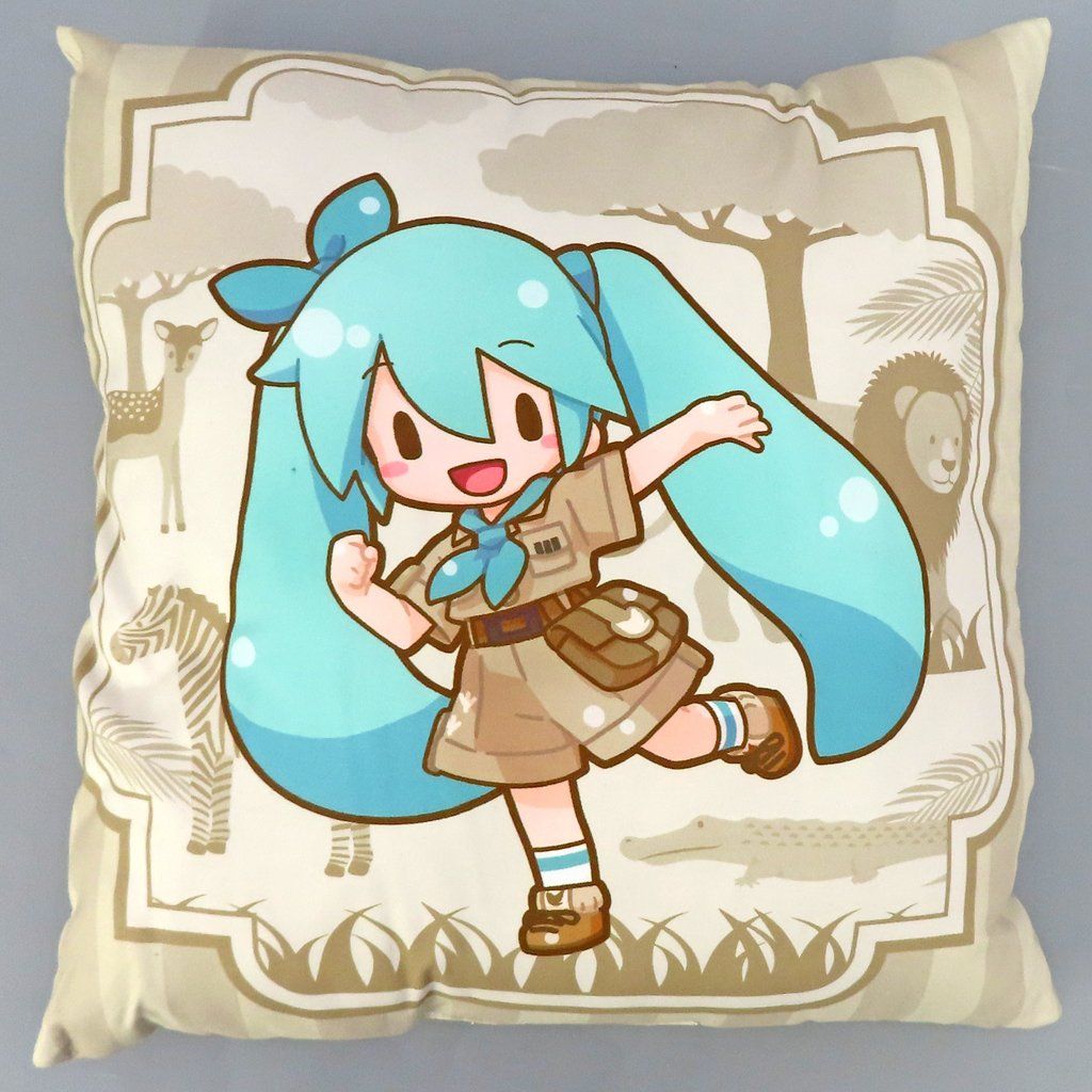 中古】クッション・本体 初音ミク(動物園) ふわぷち プラチナムザッカ