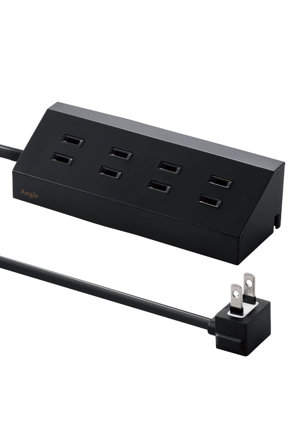 【人気商品】エレコム 電源タップ デザインタップ Angle コーナー 4個口 2.0m ブラック AVT-D9-2420BK