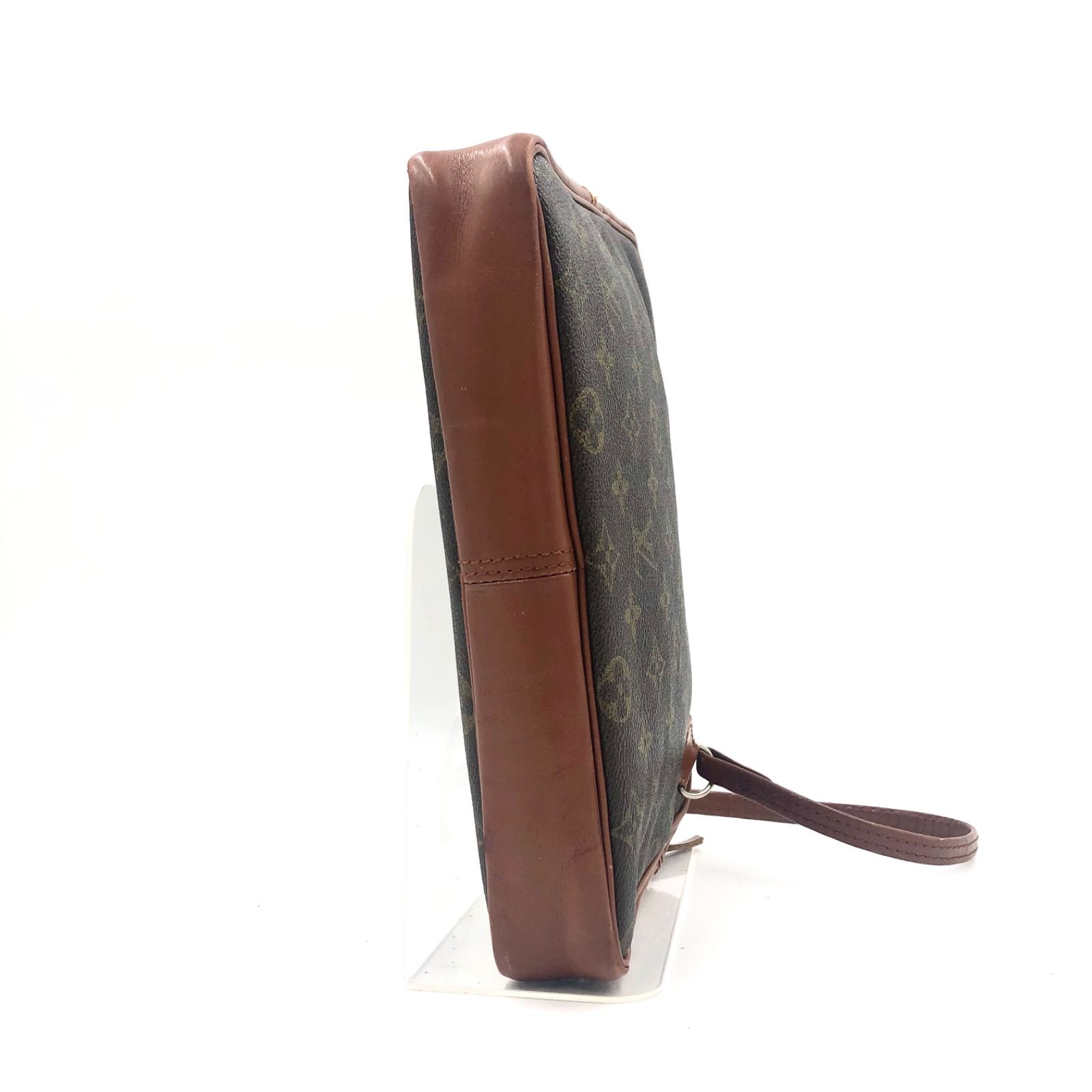 ルイヴィトン クラッチバッグ セカンドバッグ モノグラム ブラウン 茶 □美品□LOUIS VUITTON ルイヴィトン モノグラム サックスポ