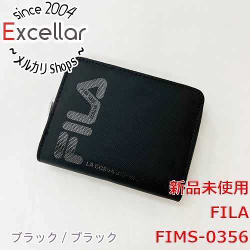 [bn:14] FILA　FILAポリプリント ラウンドファスナー札入れ　FIMS-0356　ブラック/ブラック