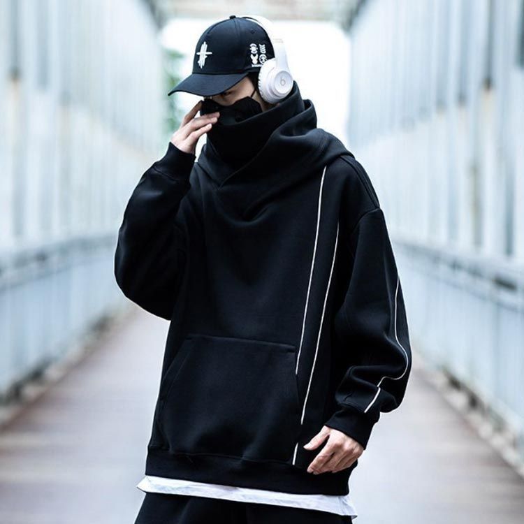 ボリュームネックパーカー カップル メンズ レディース 男女兼用