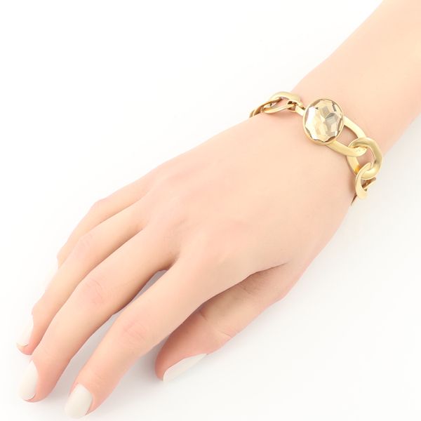 ポメラート ブレスレット クォーツ チェーン 艶消し 43g K18YG #170588  