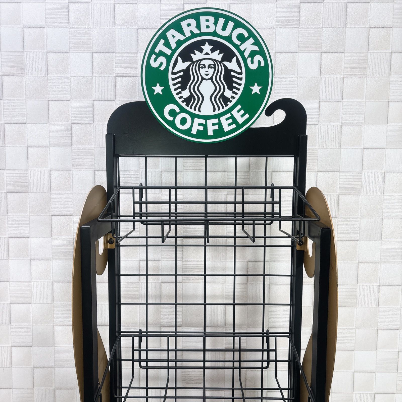 激 店舗用 スターバックス 旧ロゴ 大型 棚 ラック 4段 ディスプレイ オブジェ インテリア STAR BUCKS