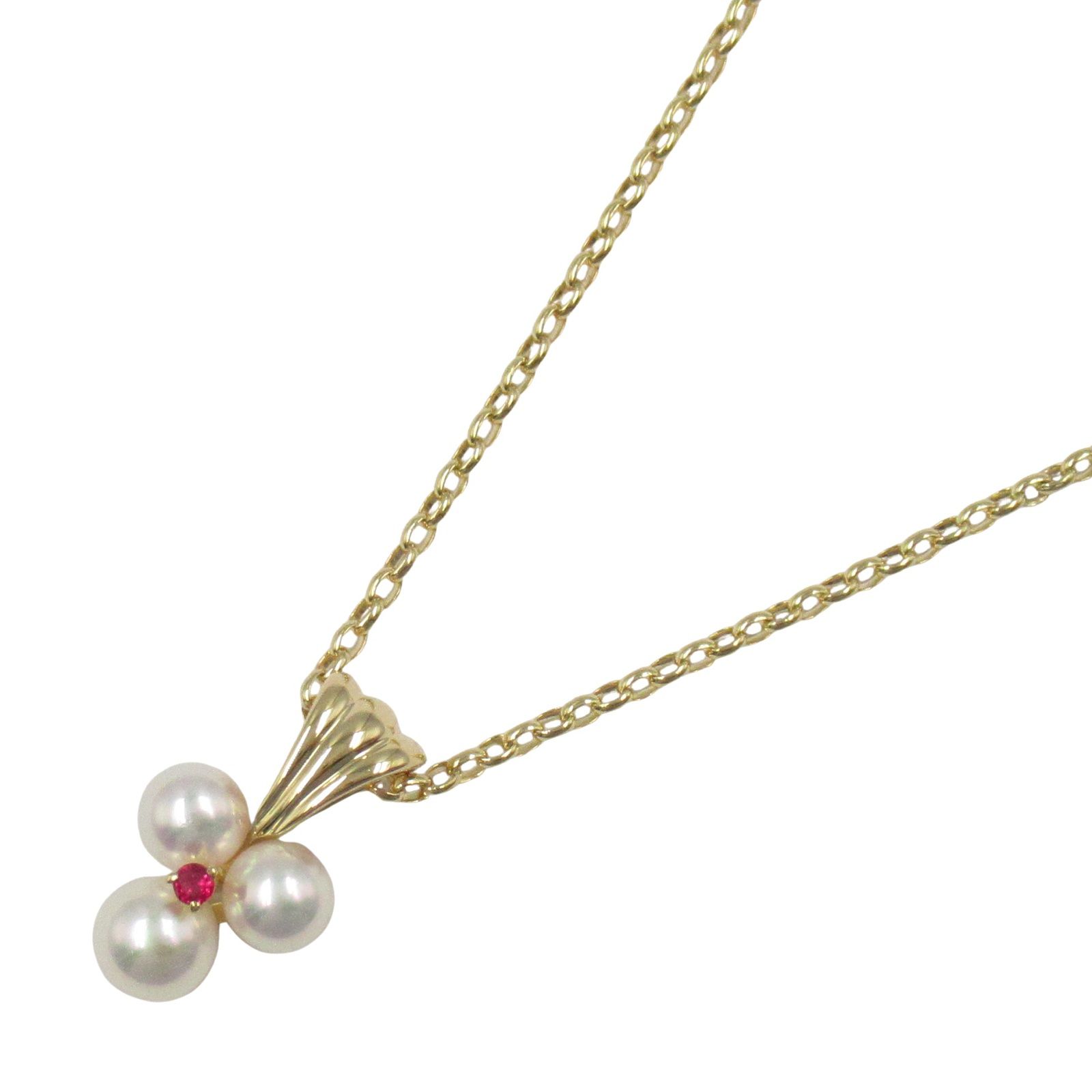 ミキモト mikimoto ネックレス 金属素材×パール シルバー×アイボリー×黒 ペンダントウォッチ/クオーツ（動作確認できず） ミキモト ロケットネックレス パール 真珠 ネックレス 金属