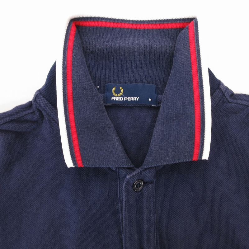 フレッドペリー FRED PERRY ポロシャツ 半袖 配色リブ ロゴ刺繍