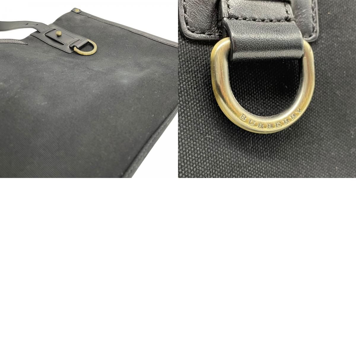 美品】 Burberry バーバリー トートバッグ ハンドバッグ 黒 ノバ 