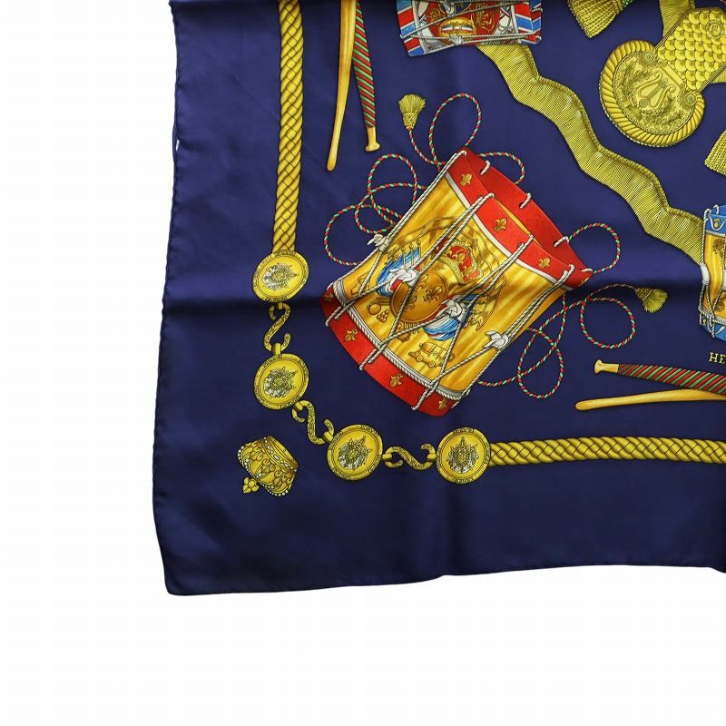 エルメス HERMES カレ90 LES TAMBOURS タンブールの太鼓 大判