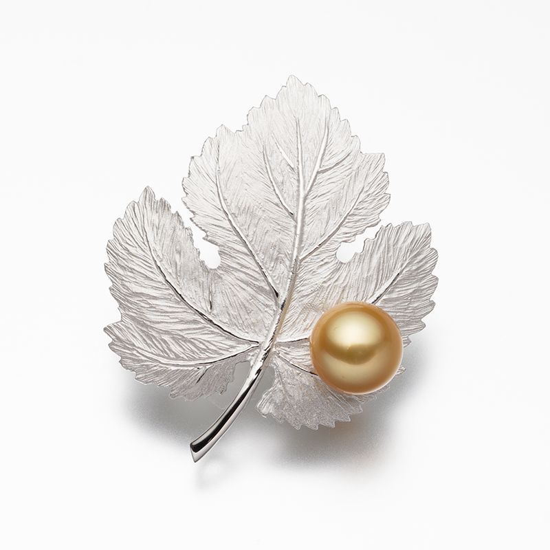 白蝶パールブローチ 金色 12.0mm 真珠 パール 冠婚葬祭 ギフト