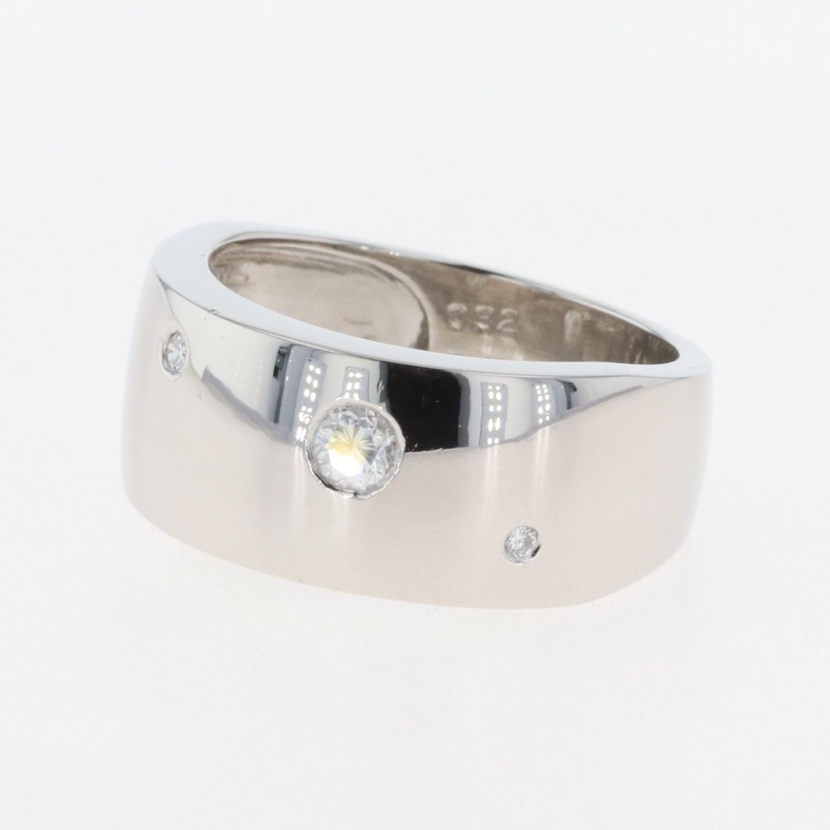 メレダイヤ デザイン リング プラチナ 指輪 リング 15号 Pt900 