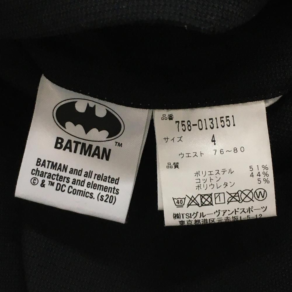 MASTER BUNNY EDITION - 【超美品】マスターバニー×BATMAN パンツ 黒 ロゴワッペン ストレッチ メンズ 4(M) ゴルフウェア MASTER BUNNY EDITION 超美品】マスターバニー×BATMAN パンツ 黒 ロゴワッペン
