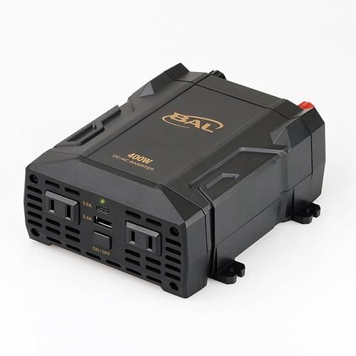 2820 DC|ACインバータ 400W BAL 自動車電源 急速充電 コンパクト スマートフォン タブレットPC 大橋産業