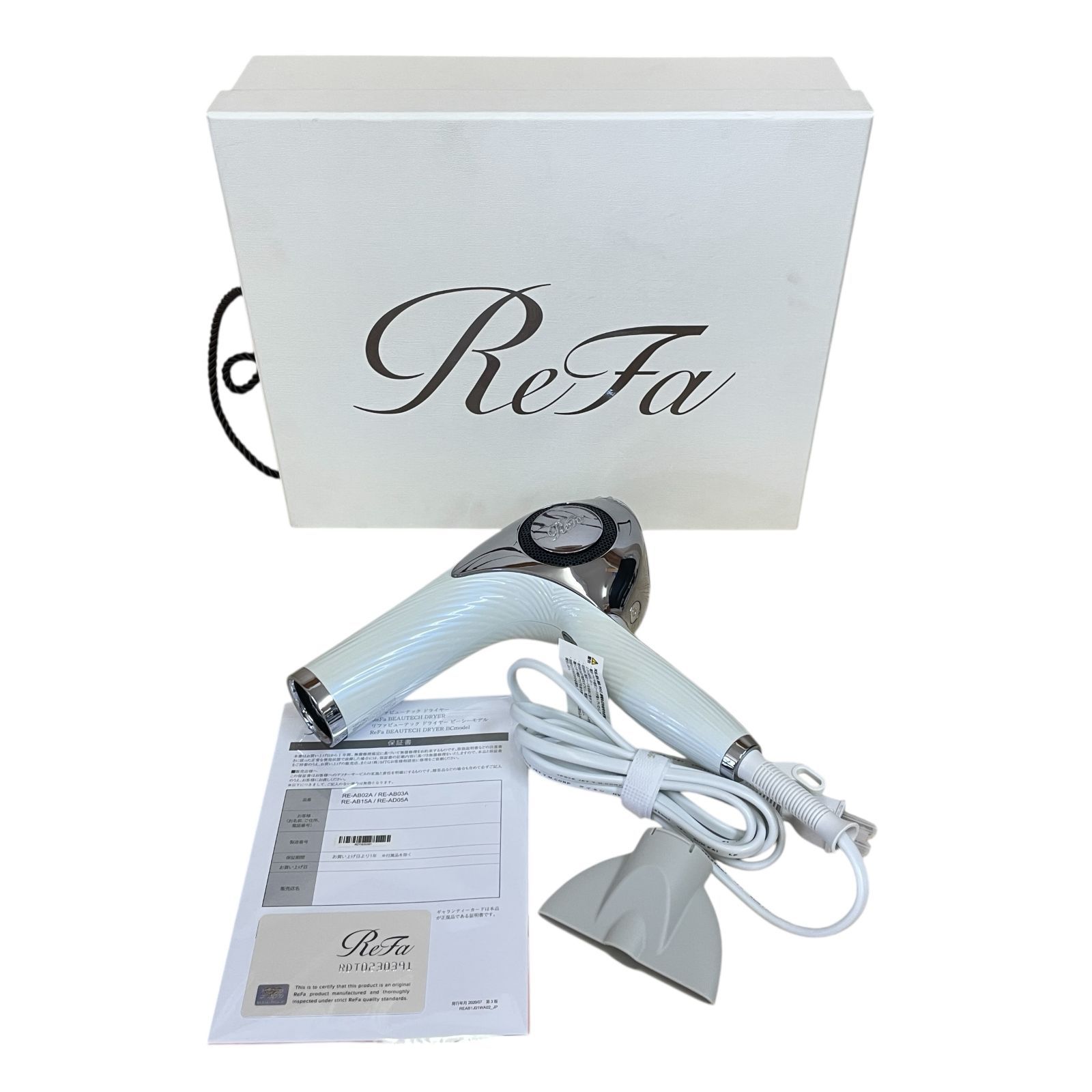 ♥品 ReFa RE-AB02A-RDT リファビューテック ドライヤー ホワイト NO.Y5015