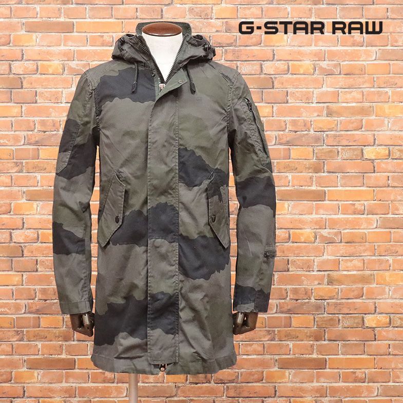 G-STAR RAW/Sサイズ/モッズコート BATT ZIP PARKA D14016-B560 迷彩 ミリタリー ワイルド 新品/カーキ/ia123/