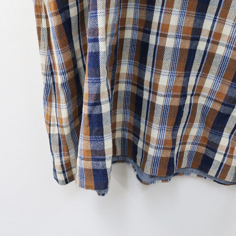 美品 定価5.9万 45R 45rpm フォーティファイブアール 藍ざっくりネルの  