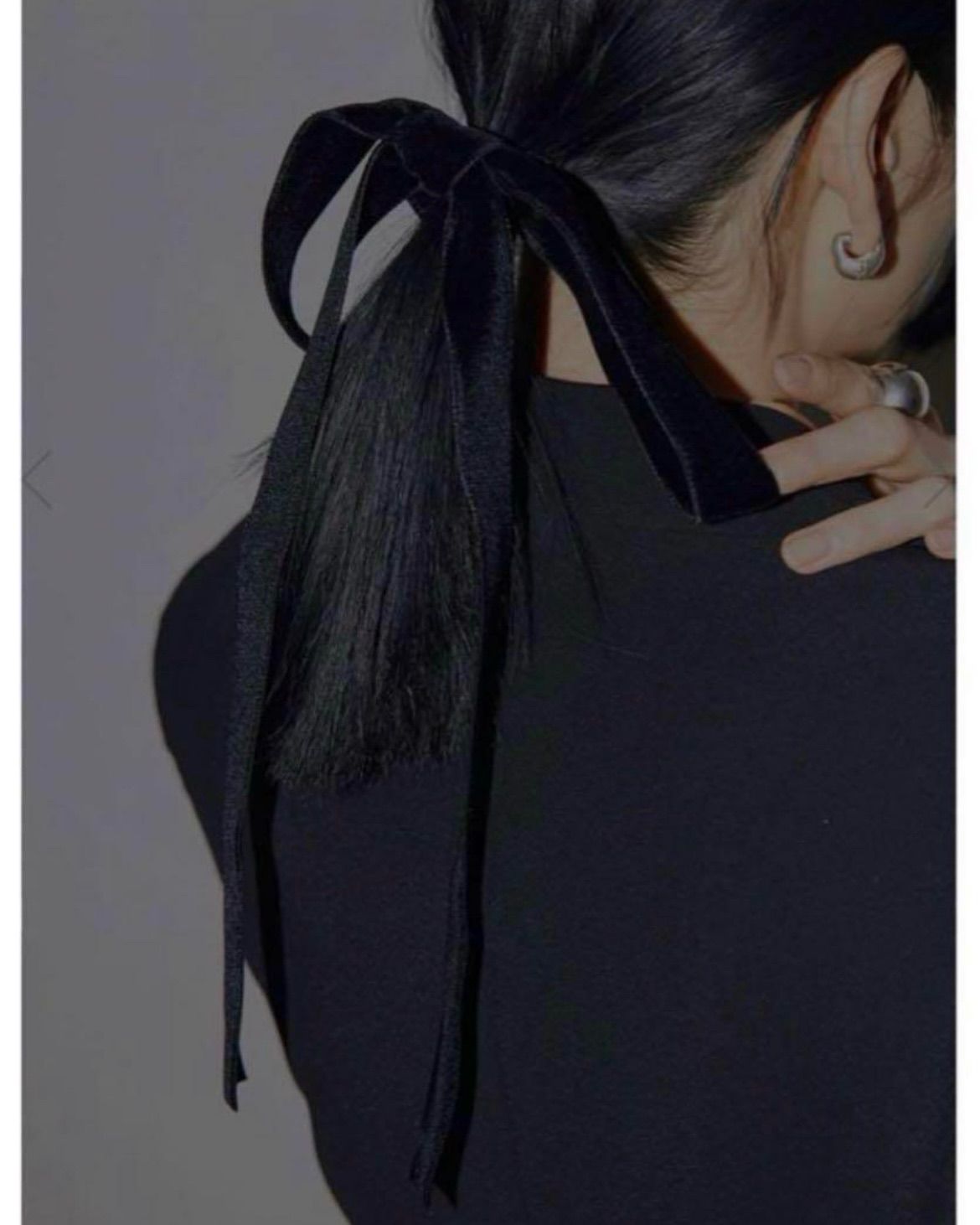 Ameri】 VELVET RIBBON HAIR HOOK